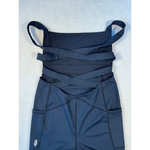 Free People FP Movement My High One Piece Bodysuit Jumpsuit Women Black Sz S - Picture 5 of 11